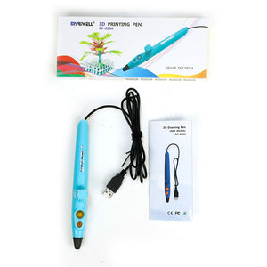 Myriwell Newest RP-200A 3D Printing Pen Using PCL material Free Filament Low Temperature Protection for Kid Gift Toy USB 3D Pen